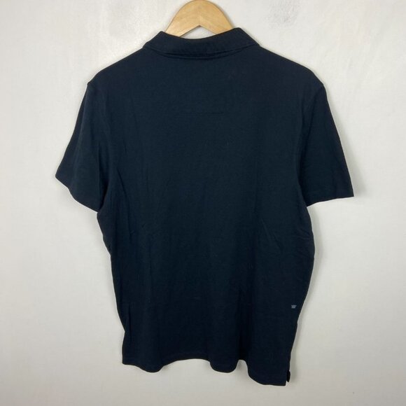 NEW Mack Weldon Silver Pique Polo Shirt True Black Size XL Short Sleeves Collar - Picture 8 of 8